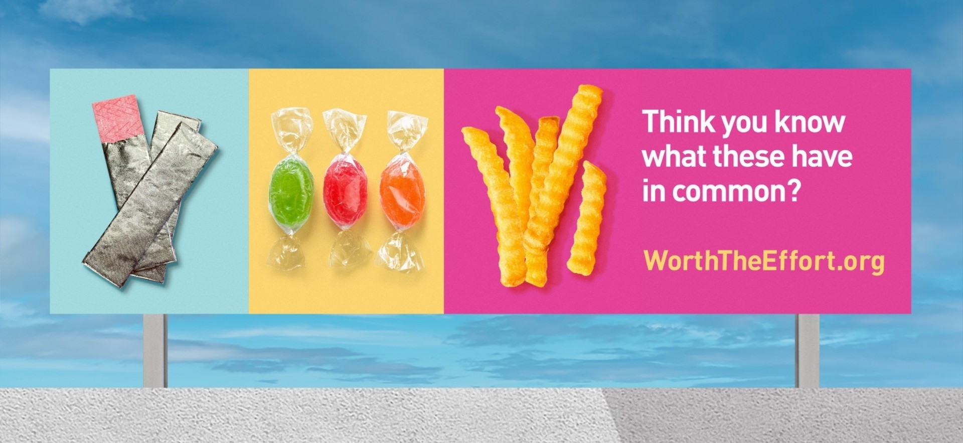 Horizontal Billboard Candy Fries Mockup
