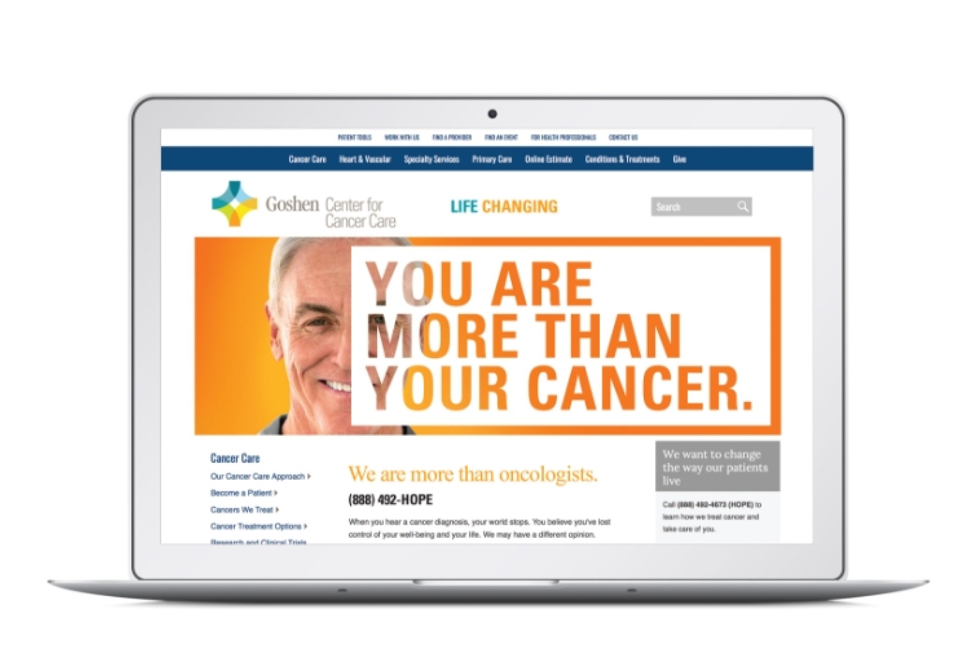 Laptop Cancer Campaign Website
