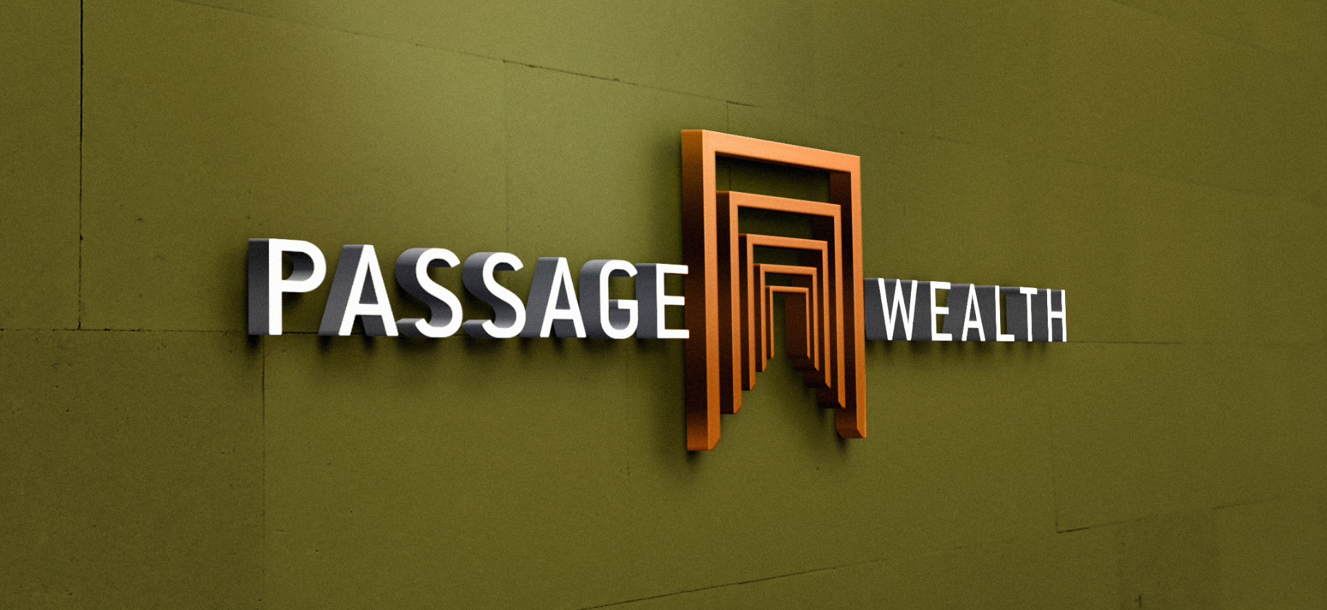 Passage wealth logo wall