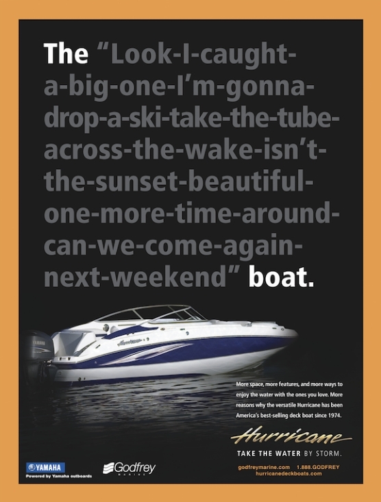 Hurricane Boats ad